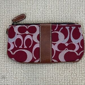 Coach Red and Brown Bag